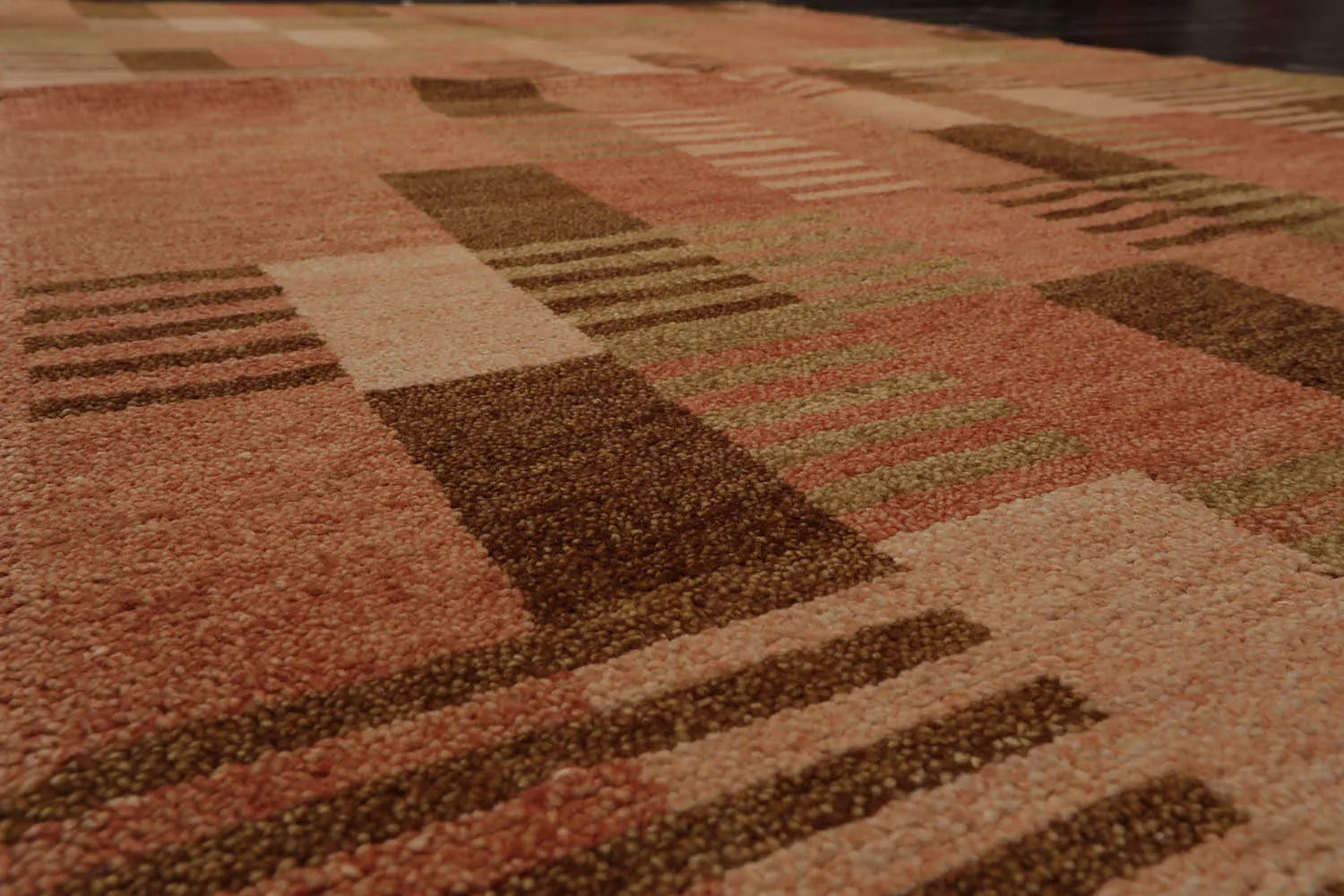 4x6 Rose, Beige Hand Knotted Tibetan 100% Wool Michaelian & Kohlberg Modern & Contemporary Oriental Area Rug-4