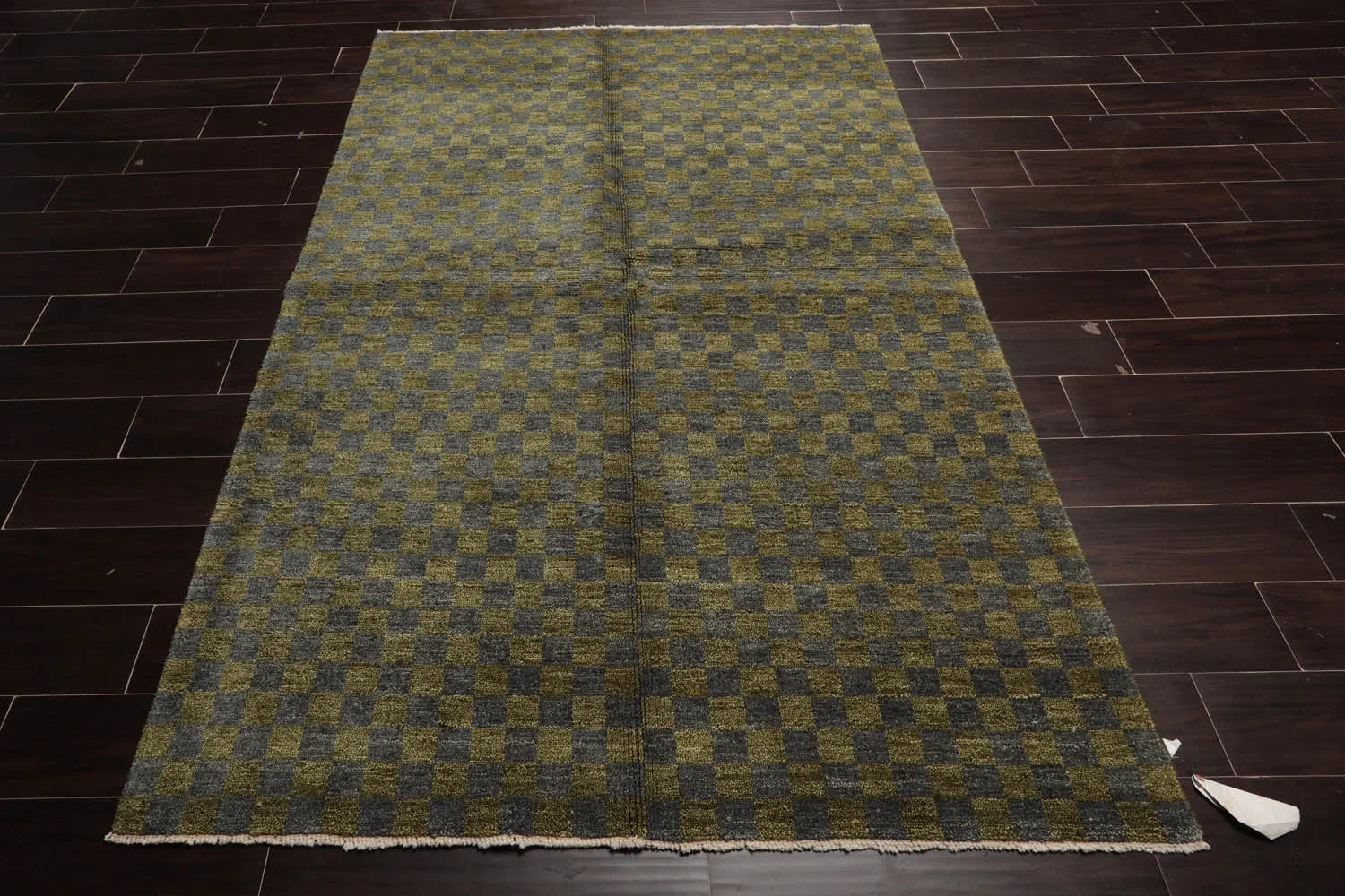5x7 Green, Slate Hand Knotted Tibetan 100% Wool Michaelian & Kohlberg Modern & Contemporary Oriental Area Rug-2