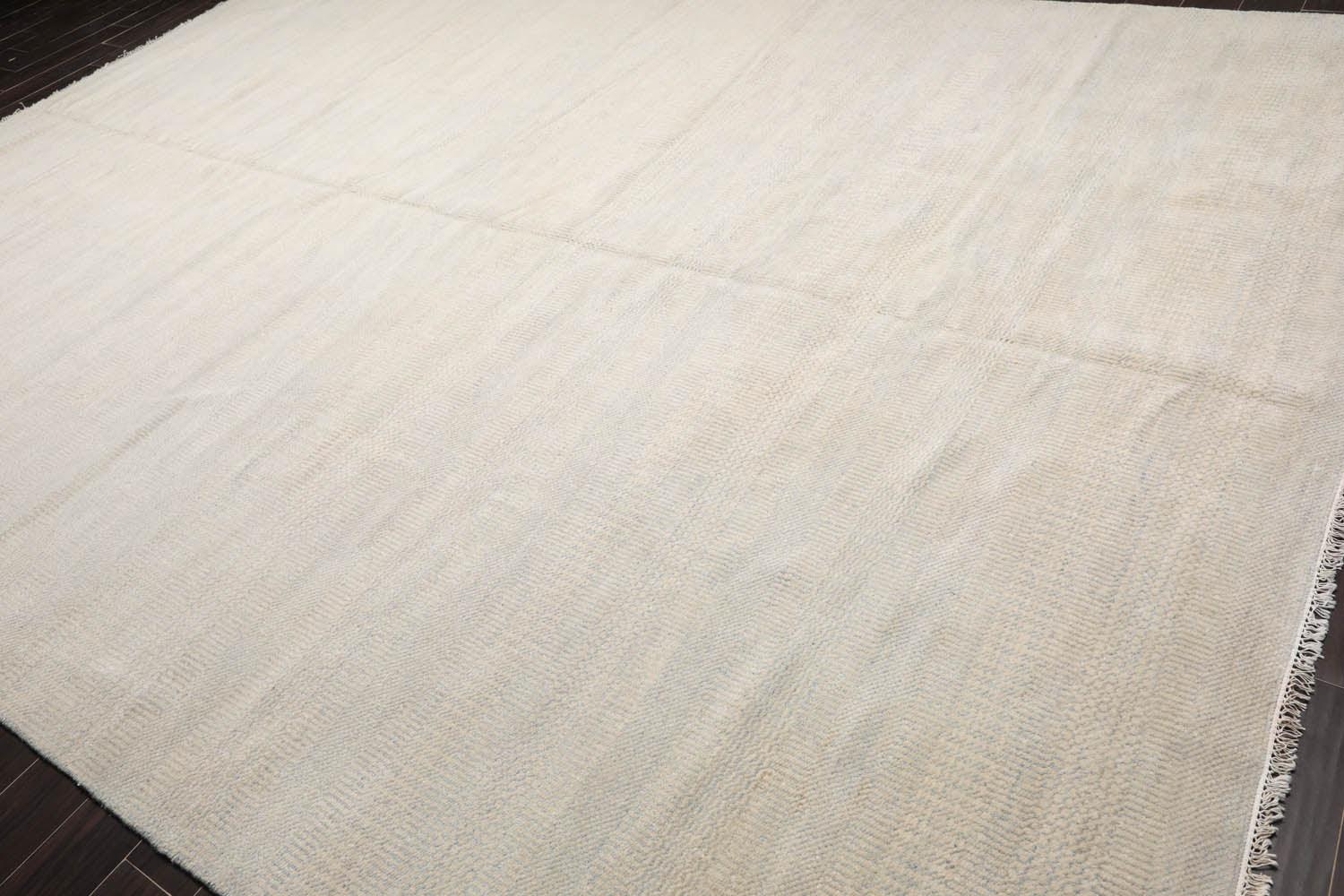 10'2''x14'04" Hand Knotted Wool & Bamboo Silk Tibetan Oriental Area Rug Beige-2