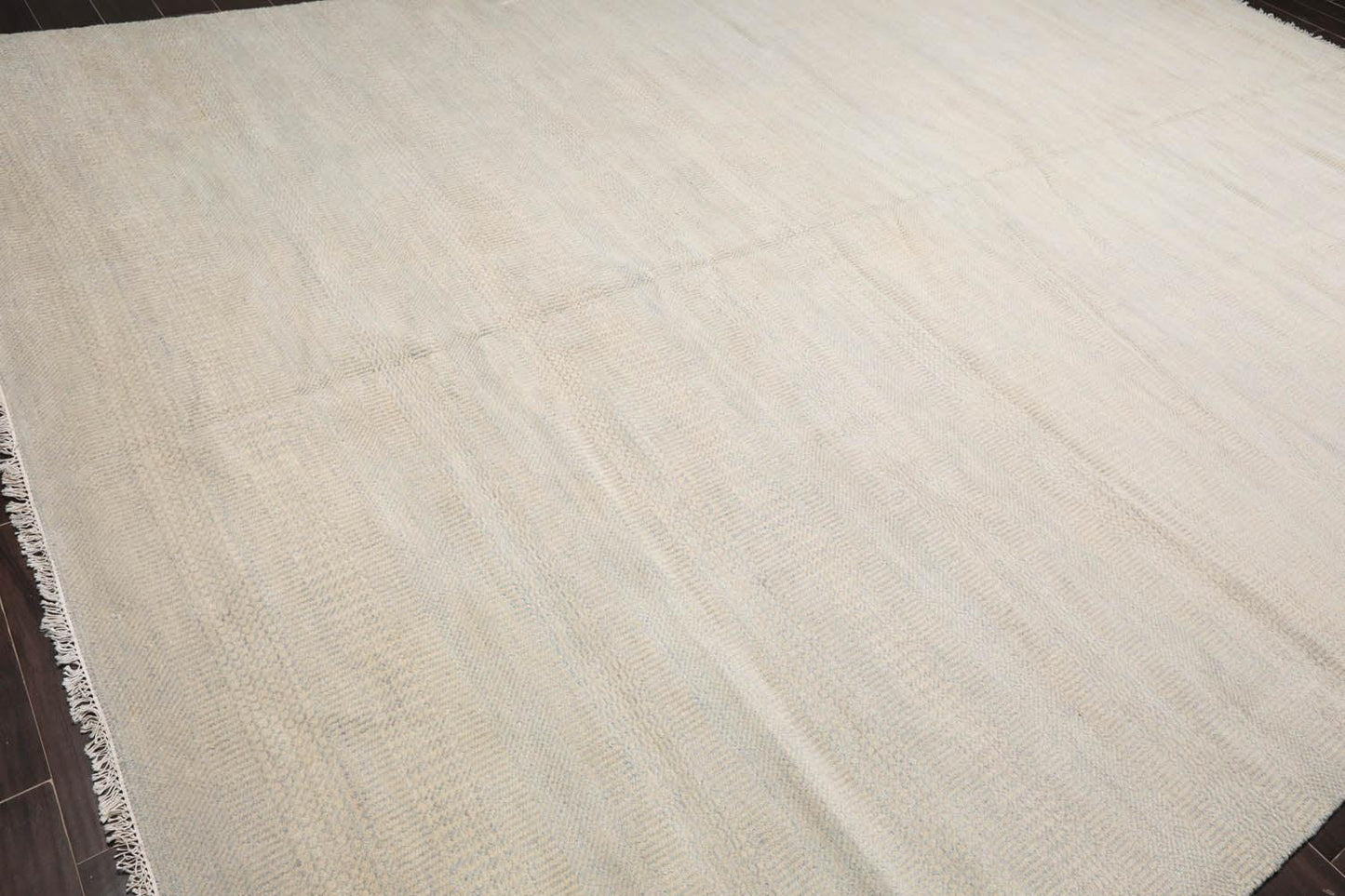 10'2''x14'04" Hand Knotted Wool & Bamboo Silk Tibetan Oriental Area Rug Beige-3