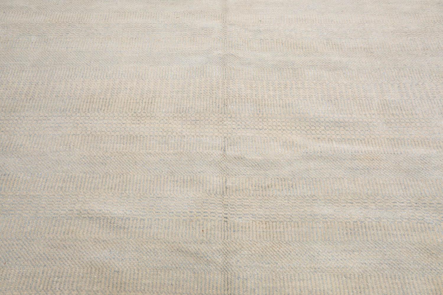 10'2''x14'04" Hand Knotted Wool & Bamboo Silk Tibetan Oriental Area Rug Beige-4