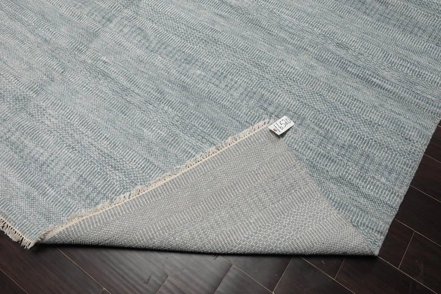 9’x12 Hand Knotted Wool & Bamboo Silk Tibetan Oriental Area Rug Slate-3