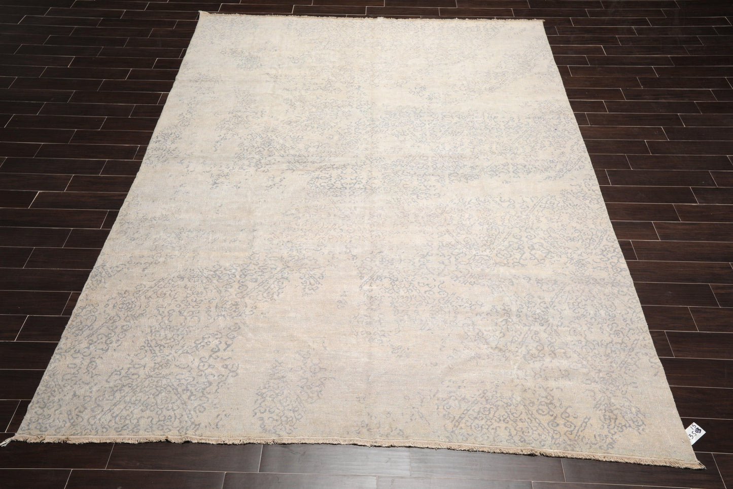 8'11"x 11'11" Hand Knotted Wool Antiqued Turkish weave Area Rug Muted Tone on Tone Gray-2