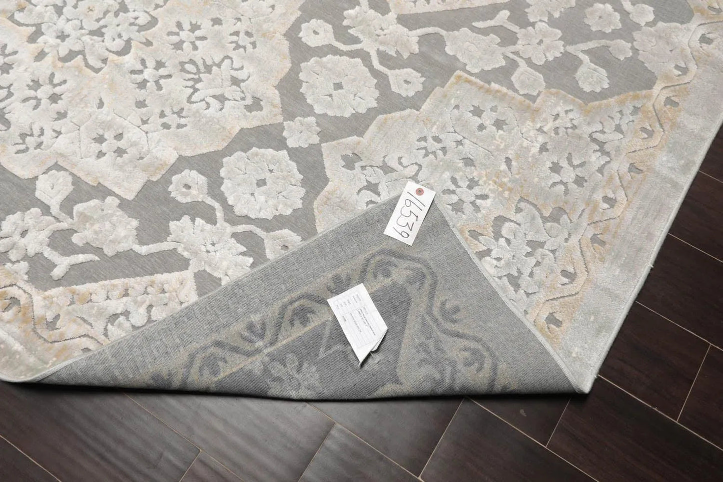 7'11” x 11'2” Designer Modern High Low Pile 100% Polypropylene Area Rug Gray-4