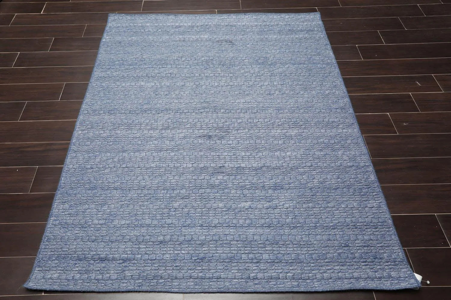 Multi Size Blue Hand Woven 100% Wool Flatweave Modern & Contemporary Oriental Area Rug-1