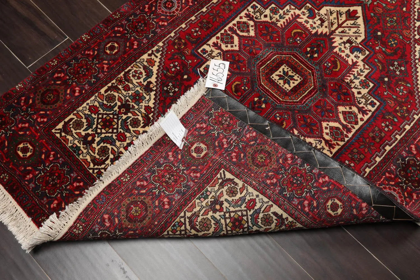 3’5” x 5’ Vintage Hand Knotted 100% Wool Bidjaar 250 KPSI Oriental Area Rug Red-3