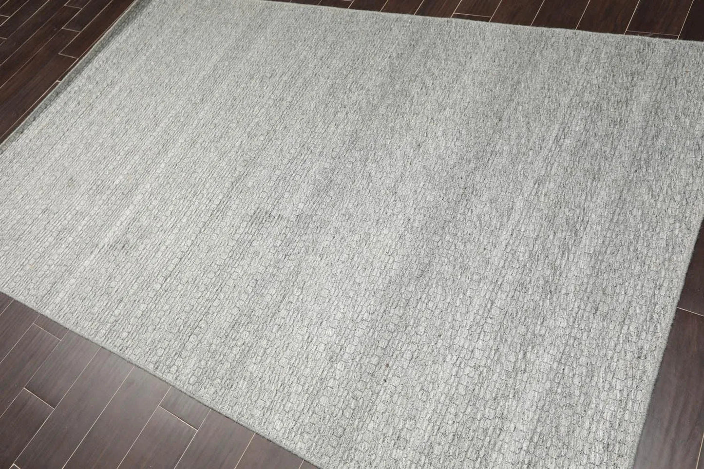 Multi Size Gray Hand Woven 100% Wool Flatweave Modern & Contemporary Oriental Area Rug-0