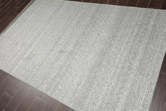 Multi Size Gray Hand Woven 100% Wool Flatweave Modern & Contemporary Oriental Area Rug-0