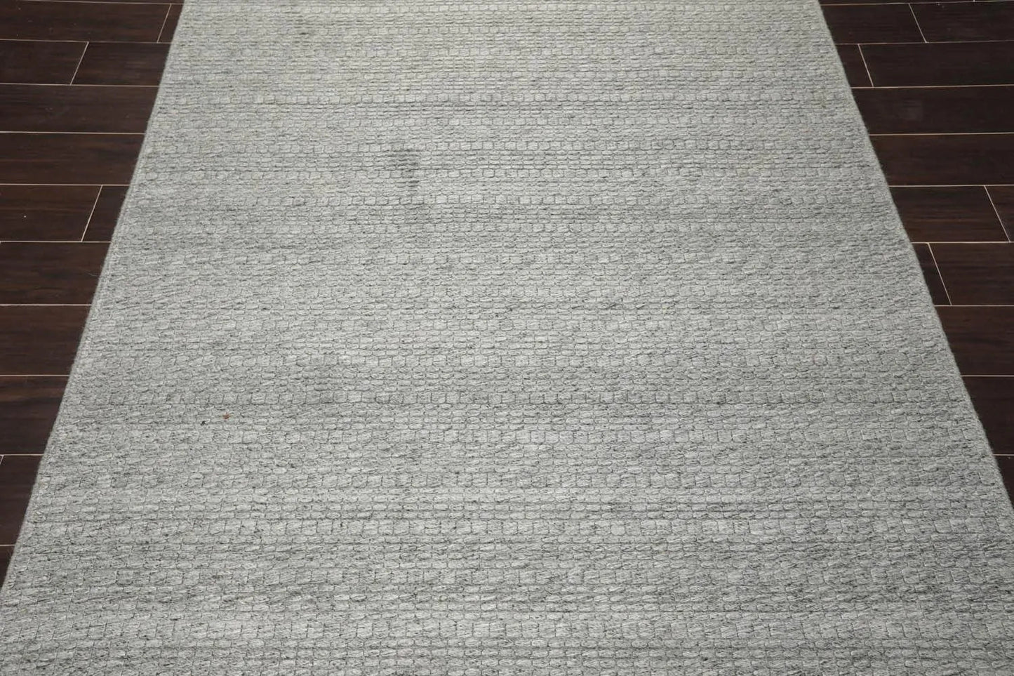 Multi Size Gray Hand Woven 100% Wool Flatweave Modern & Contemporary Oriental Area Rug-2