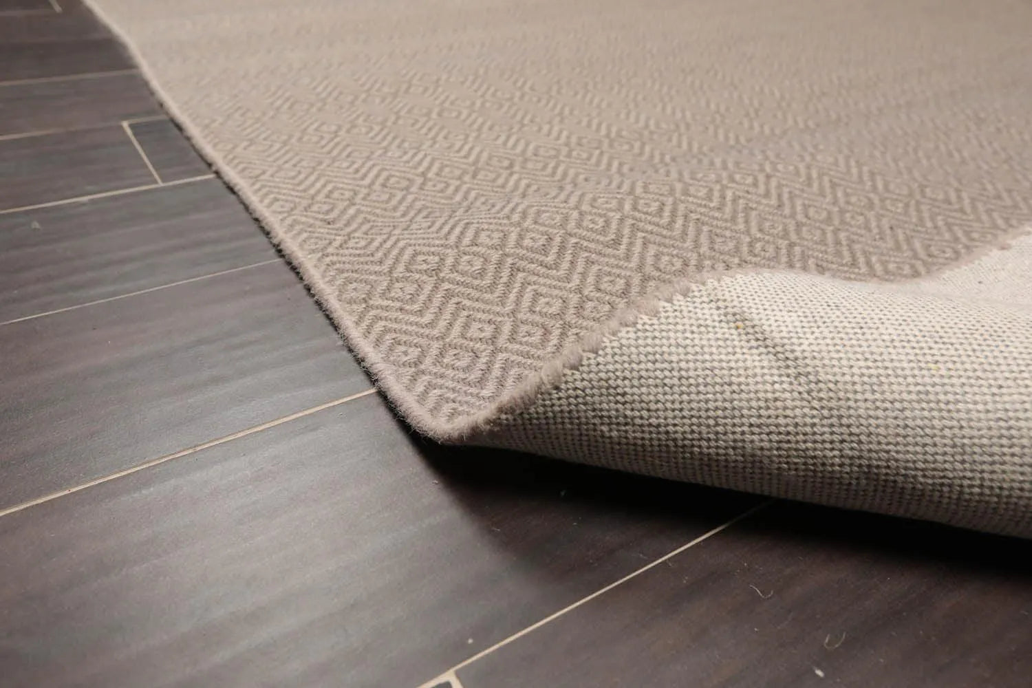 Multi Size Taupe Hand Woven Flatweave 100% Wool Traditional Oriental Area Rug-4