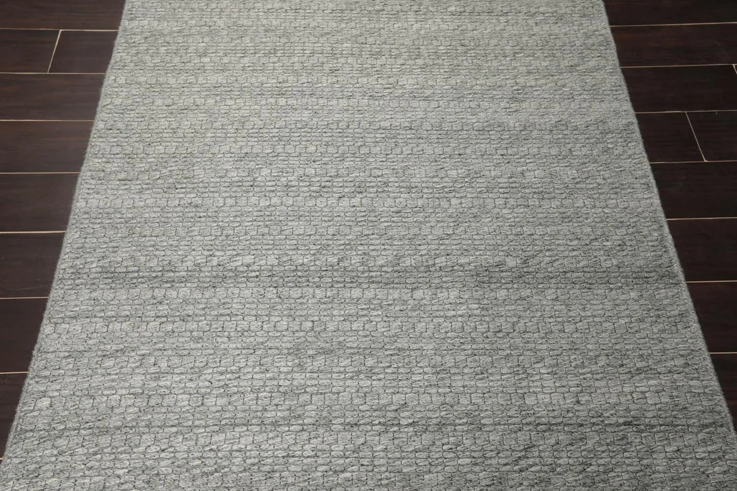 Multi Size Silver Gray Hand Woven Flatweave 100% Wool Traditional Oriental Area Rug-2