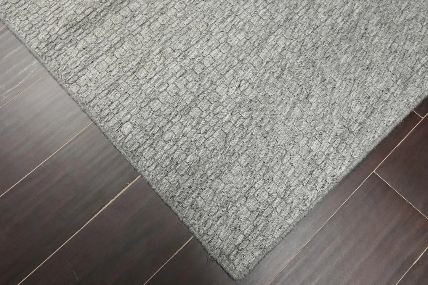 Multi Size Silver Gray Hand Woven Flatweave 100% Wool Traditional Oriental Area Rug-3