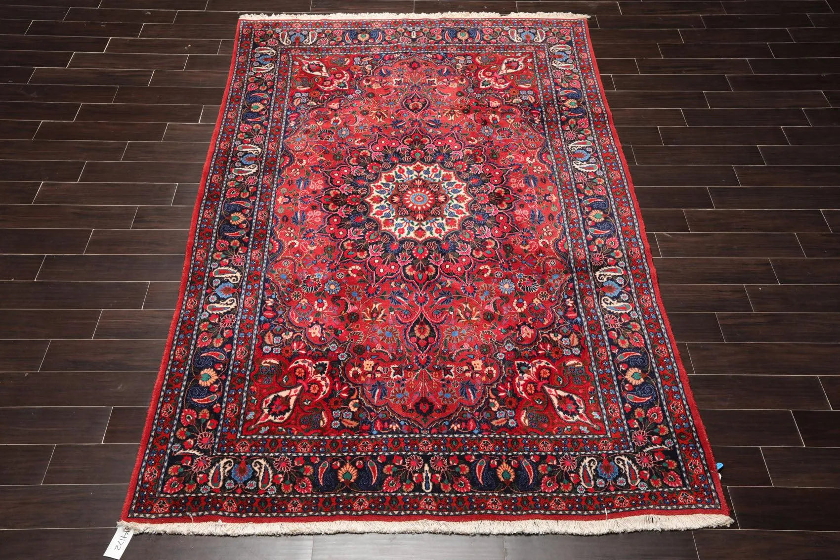 6'3'' x 8'11'' Hand Knotted Wool Bidjaar 200 KPSI Oriental Area Rug Rusty Red-2