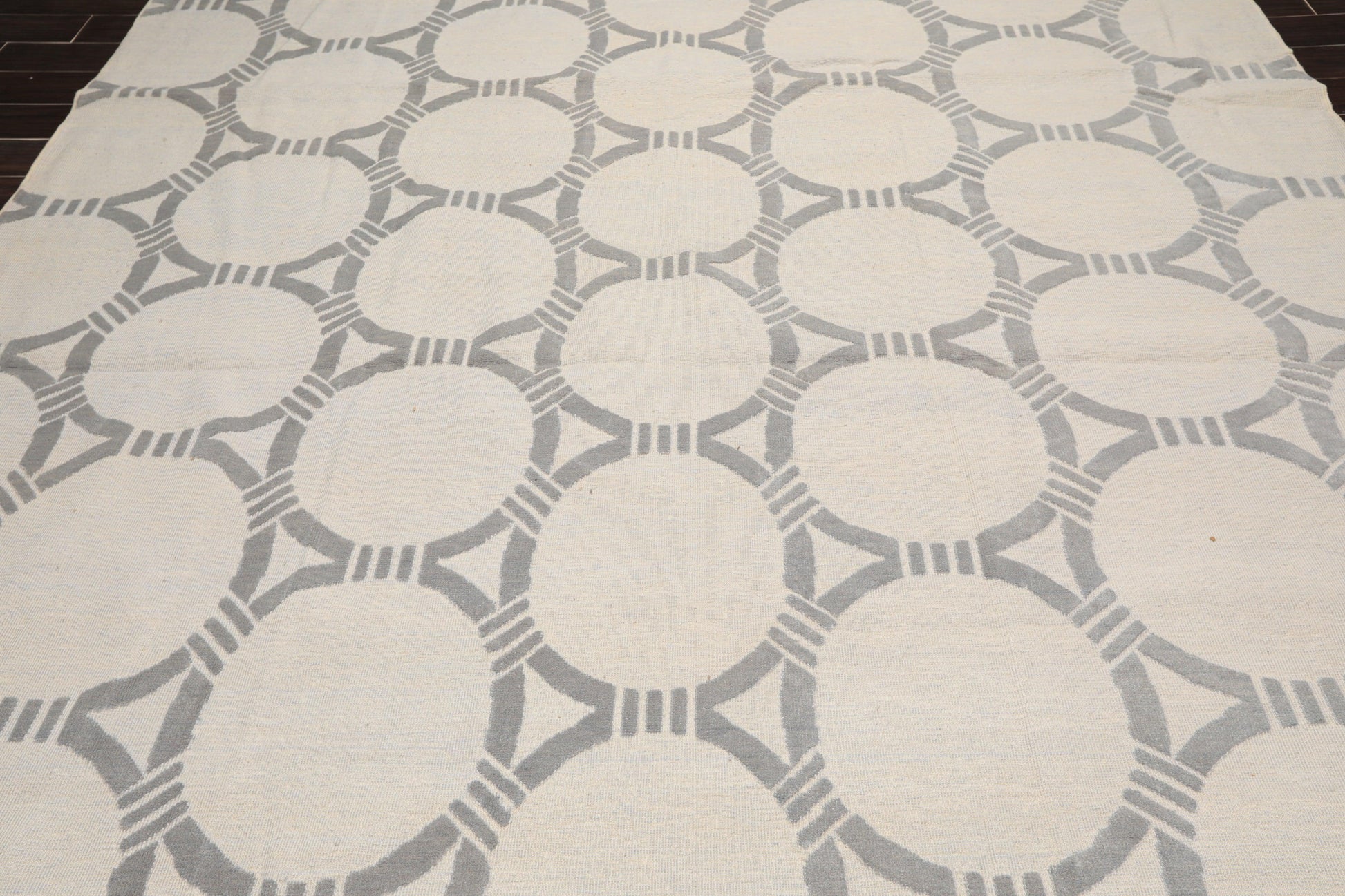 9'4" x 12'2" Hand Knotted Wool Contemporary High Low Pile Oriental Area Rug Tone on Tone Gray-4