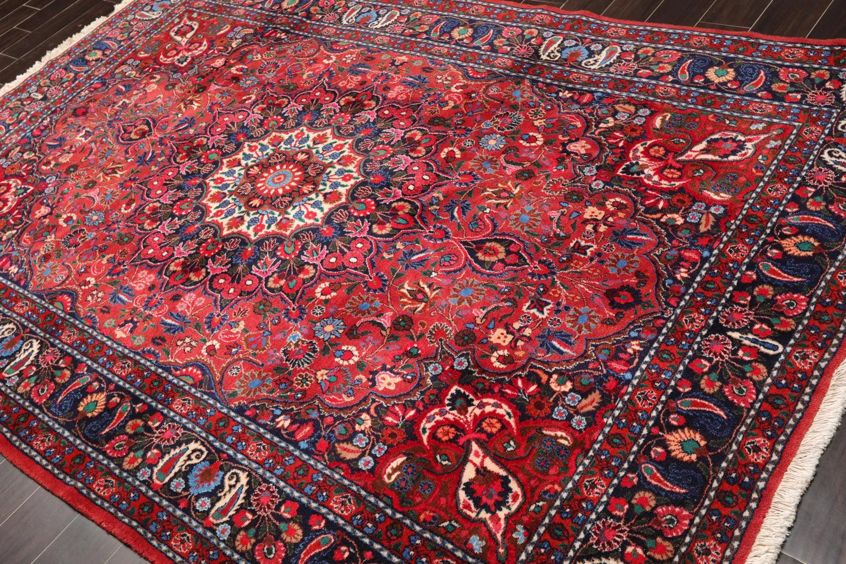 6'3'' x 8'11'' Hand Knotted Wool Bidjaar 200 KPSI Oriental Area Rug Rusty Red-3