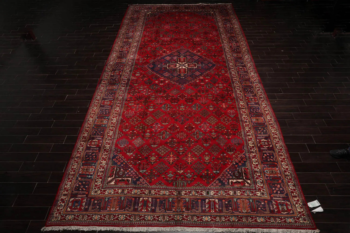 9'9"x19'4" Palace Red Hand Knotted 100% Wool Traditional Oriental Area Rug-2