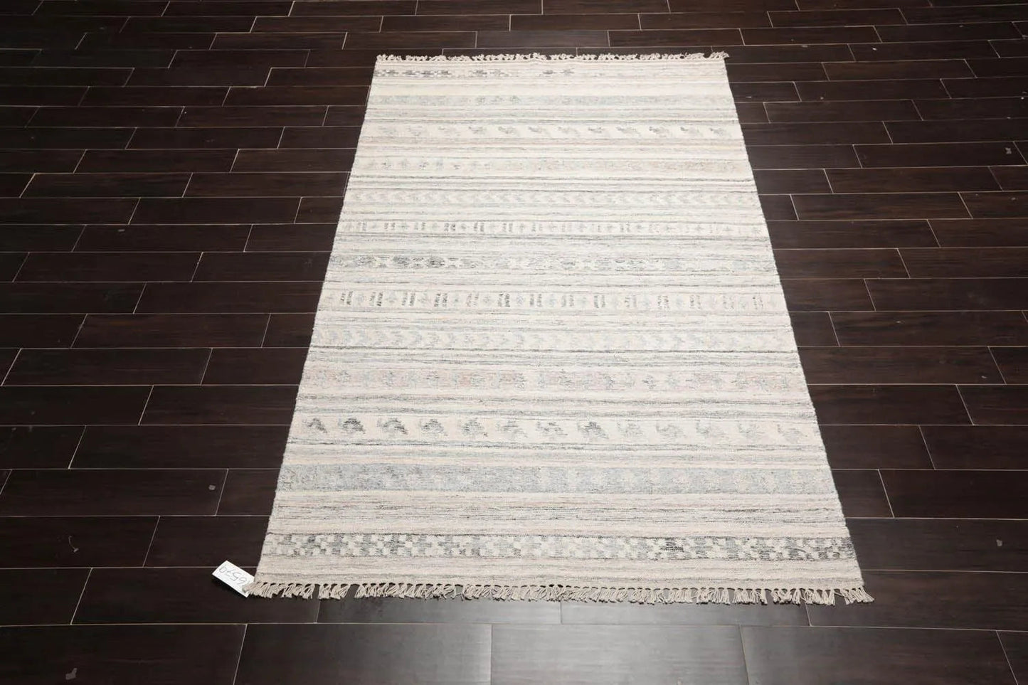5' x 8' Hand Woven Wool Southwestern Flatweave Kilim Oriental Area Rug Beige-1