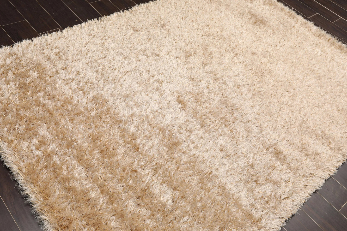 Multi Size Tan Hand Made Shag Polyester Modern & Contemporary Oriental Area Rug-3
