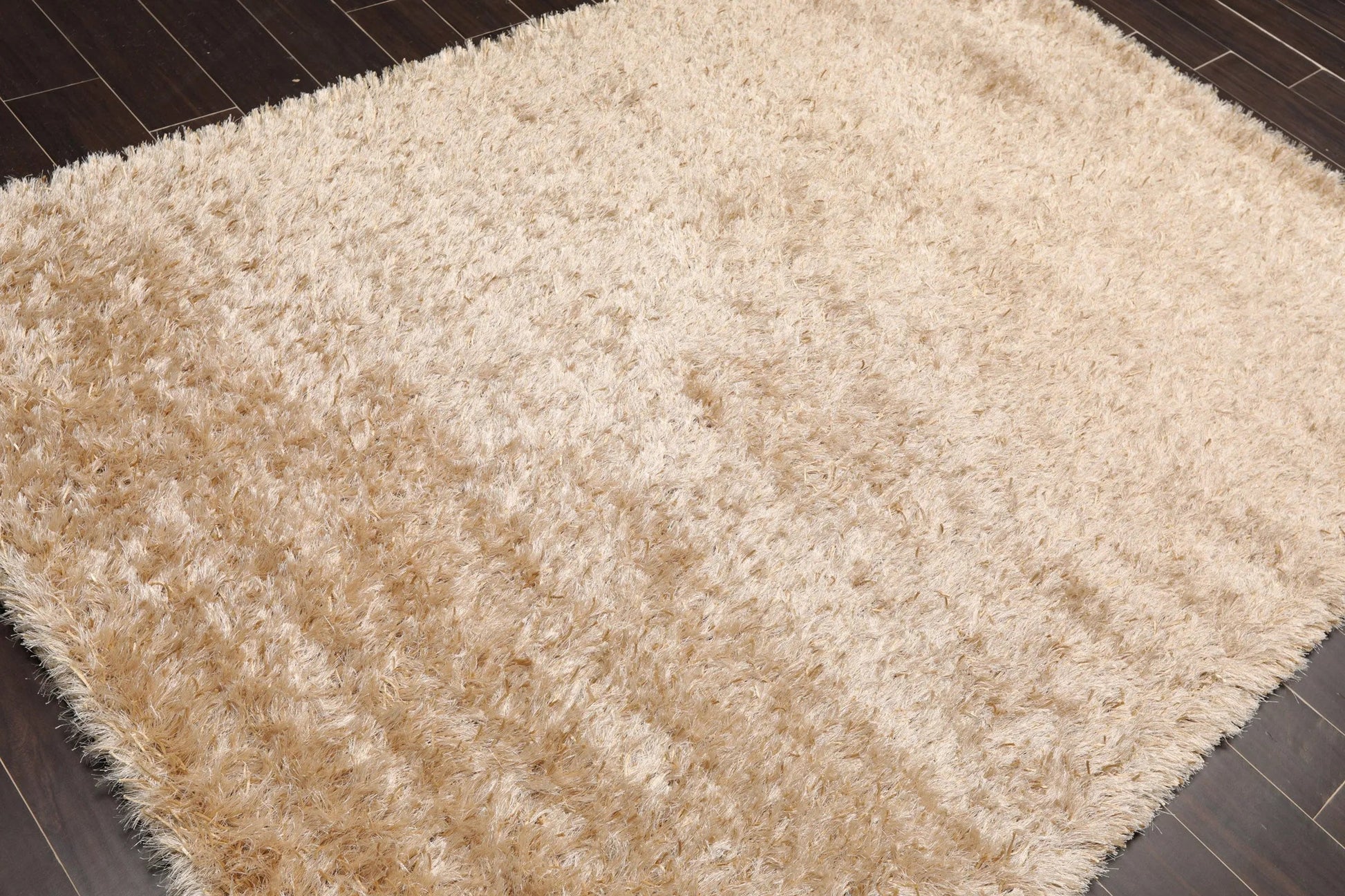 Multi Size Tan Hand Made Shag Polyester Modern & Contemporary Oriental Area Rug-3
