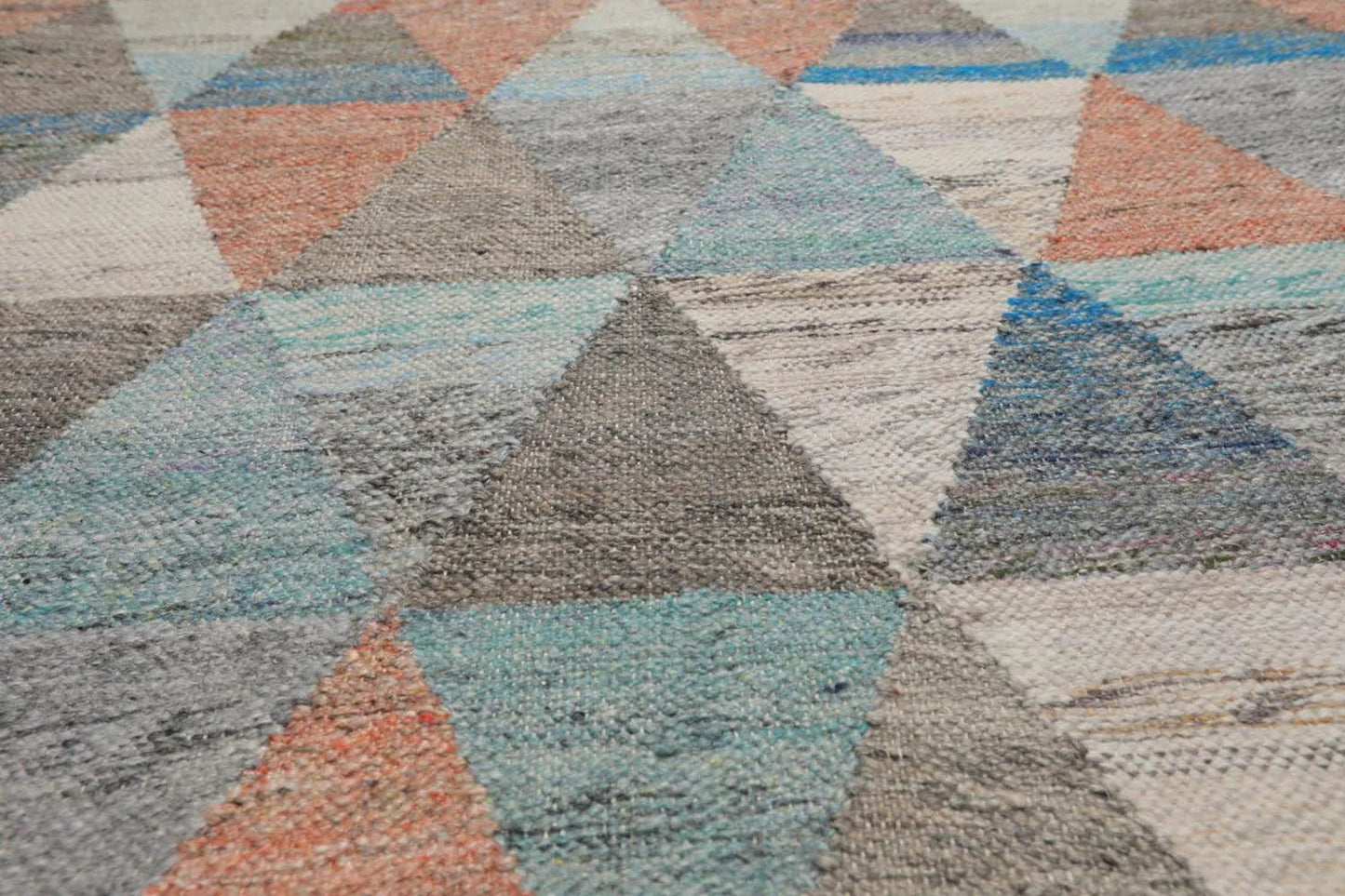 5' x 8' Indoor Outdoor  Hand Woven 100% Recycled PET Yarn Modern Kilim Area Rug Beige-4