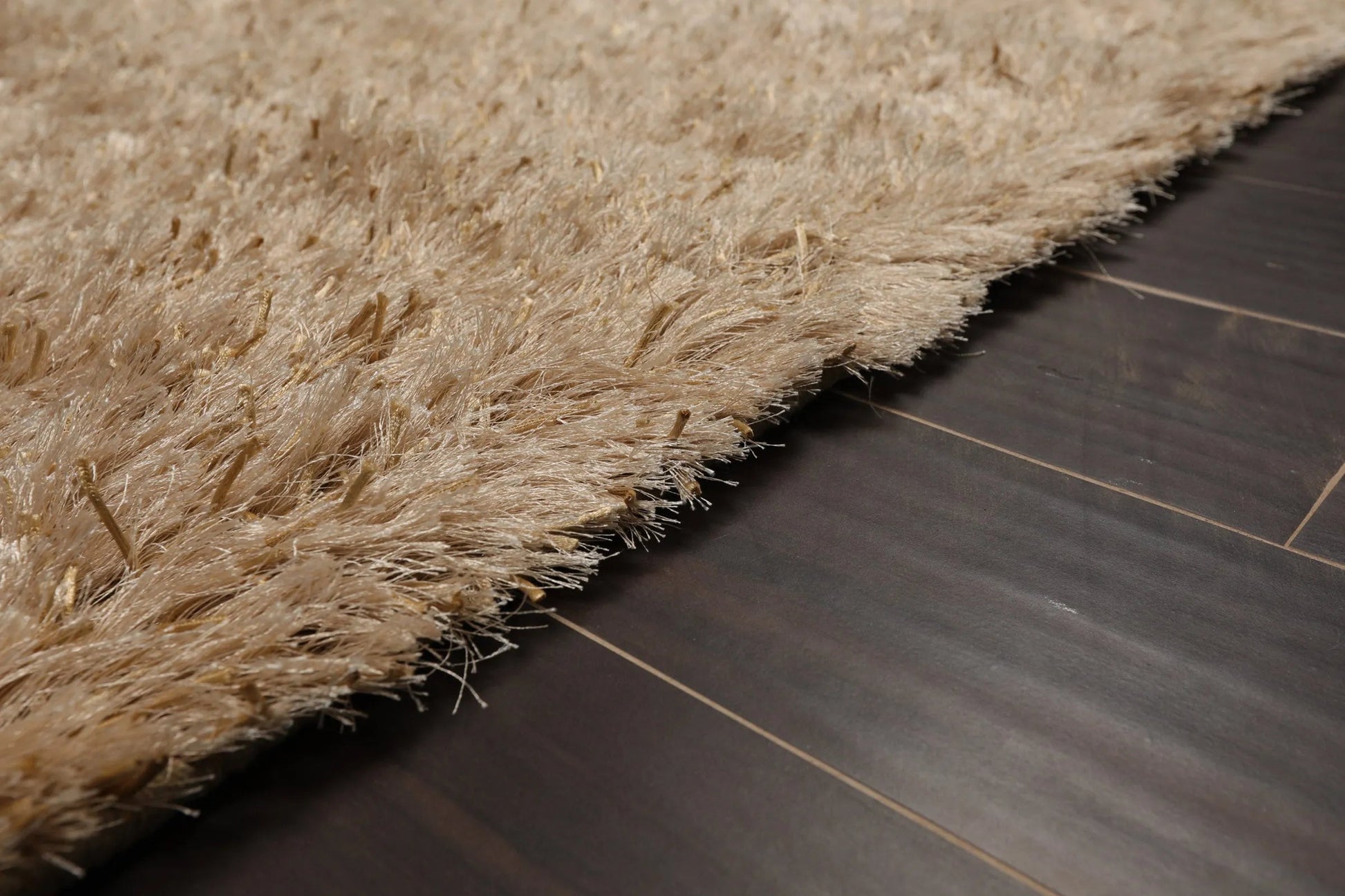 Multi Size Tan Hand Made Shag Polyester Modern & Contemporary Oriental Area Rug-5
