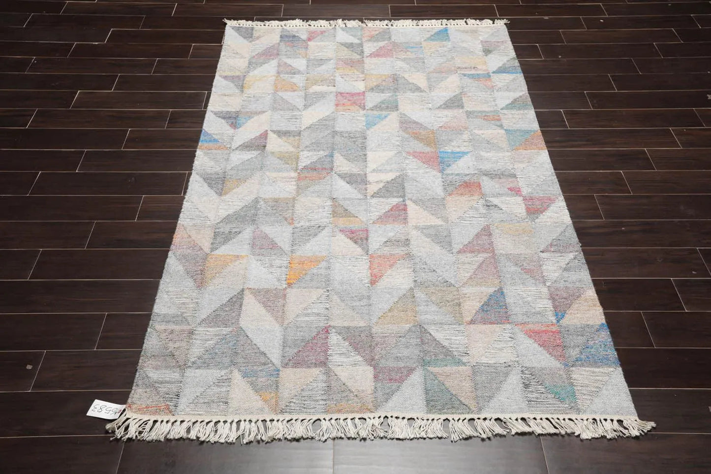 5' x 8' Indoor OutdoorHand Woven 100% Recycled PET Yarn Modern Kilim Area Rug-1