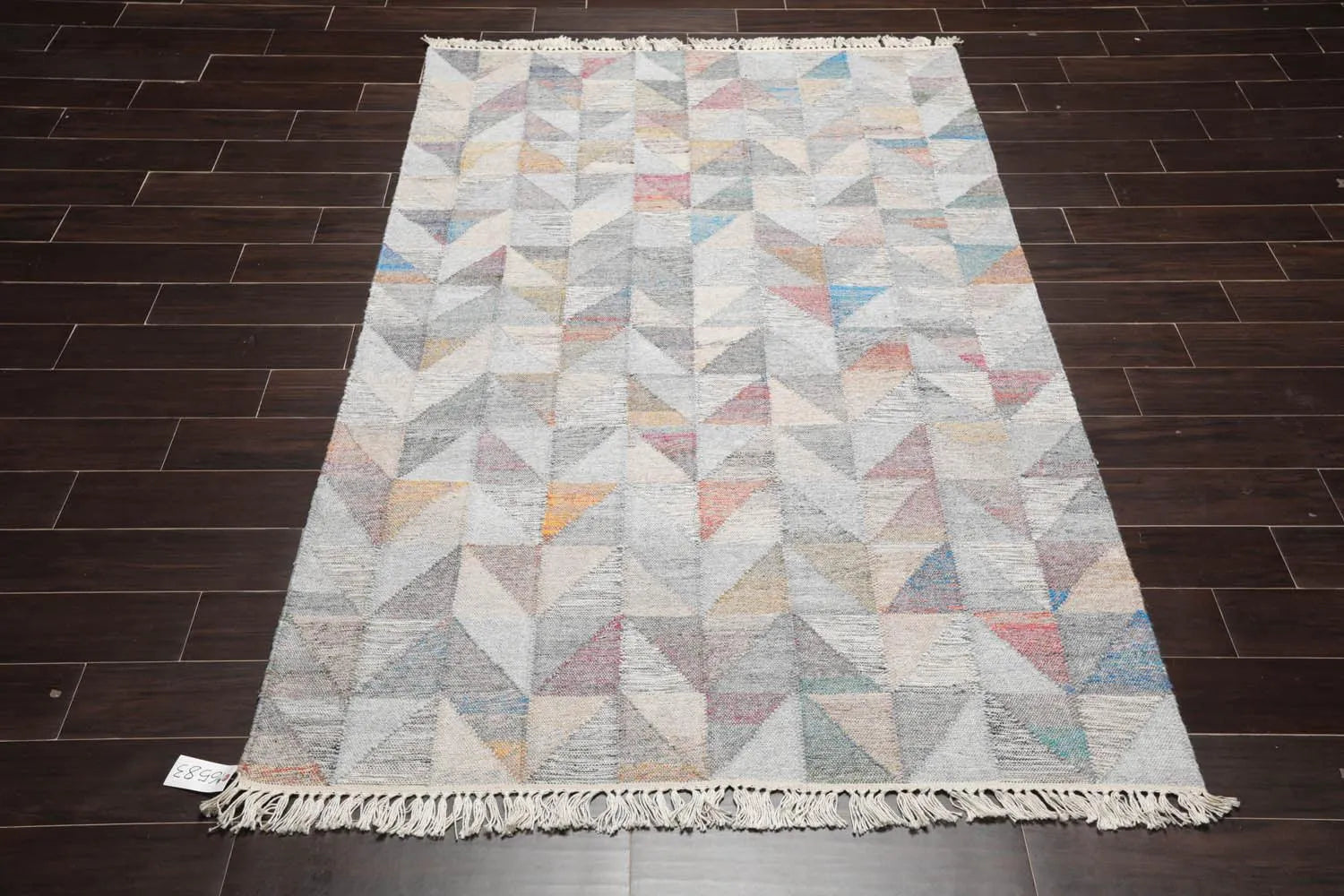 5' x 8' Indoor OutdoorHand Woven 100% Recycled PET Yarn Modern Kilim Area Rug-1