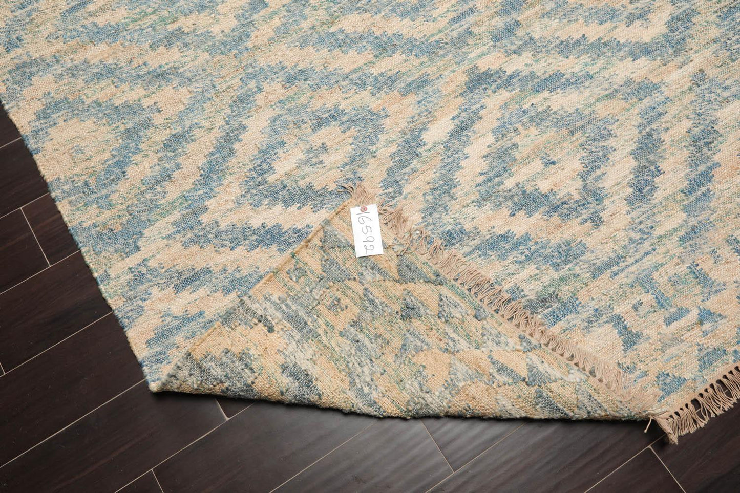 5'9" x 7'2" Hand Woven Natural Fiber Jute Southwestern Flatweave Kilim Area Rug-4