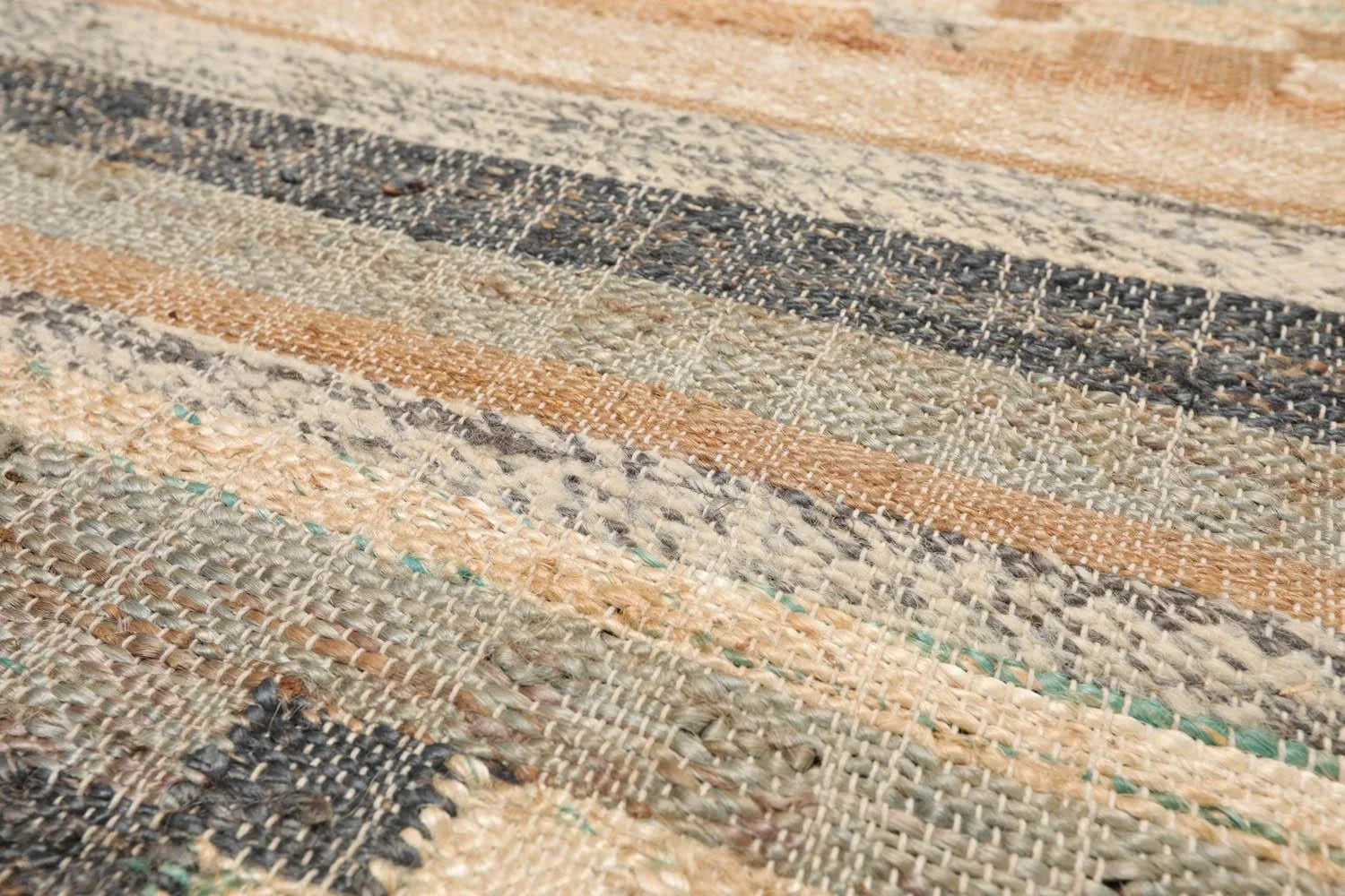 5’5”x7’3”Hand Woven Natural Fiber Jute Southwestern Flatweave Kilim Area Rug-4
