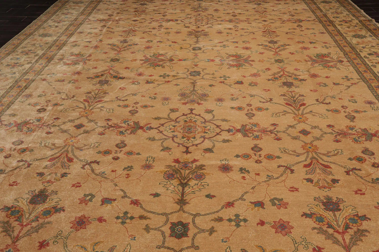12' x18'3'' Palace Tan Hand Knotted 100% Wool Traditional Oriental Area Rug-3