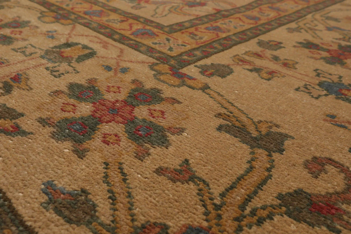 12' x18'3'' Palace Tan Hand Knotted 100% Wool Traditional Oriental Area Rug-4