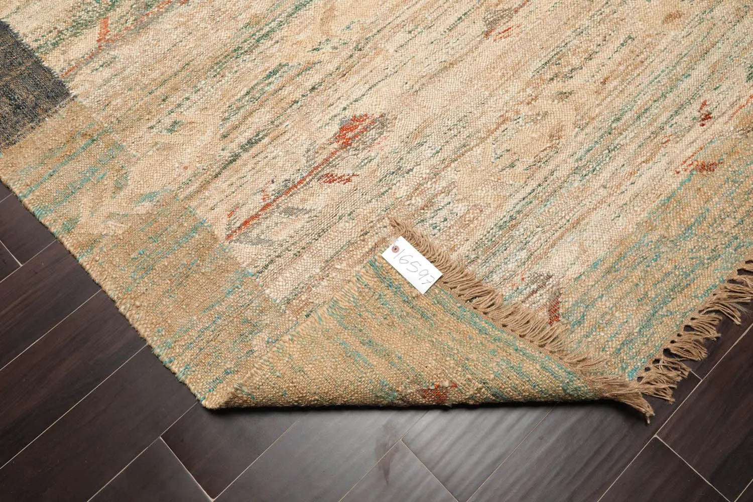 5’2” x 8’2” Hand Woven Natural Fiber Jute Modern Flatweave Kilim Area Rug-3