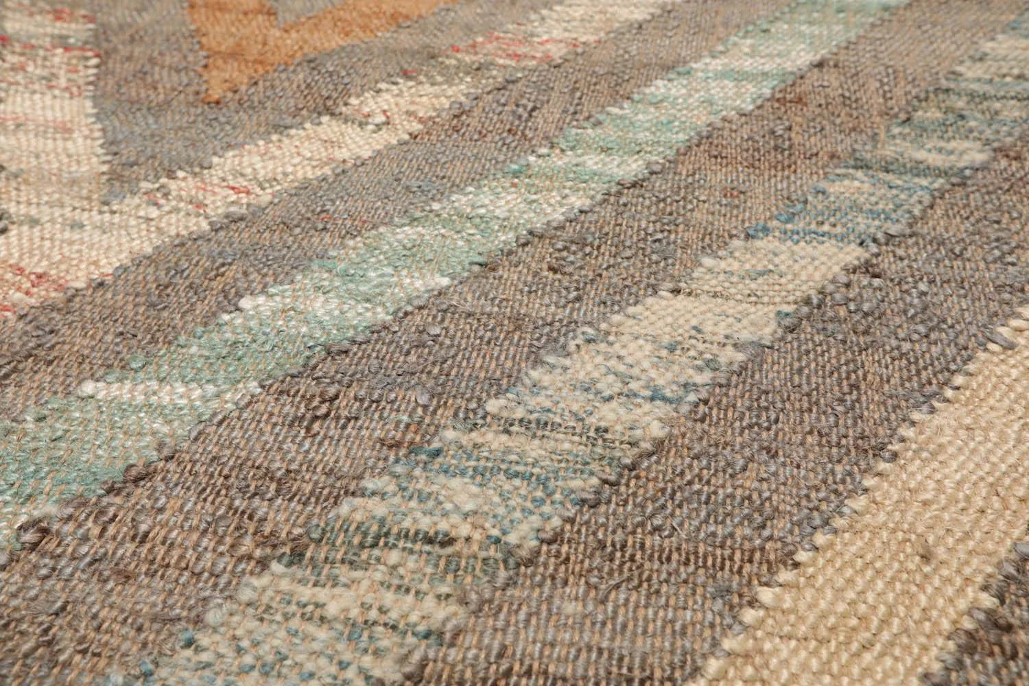 5’3” x 8’6” Hand Woven Natural Fiber Jute Modern Flatweave Kilim Area Rug-4