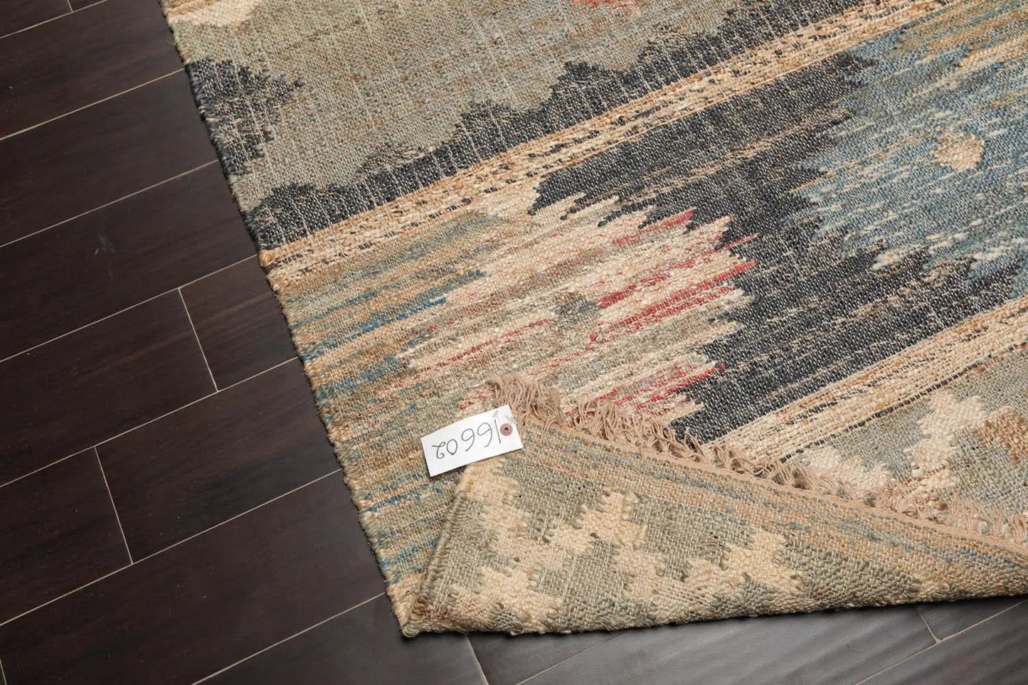 5'6''x7'3'' Hand Woven Natural Fiber Jute Southwestern Flatweave Kilim Area Rug-3