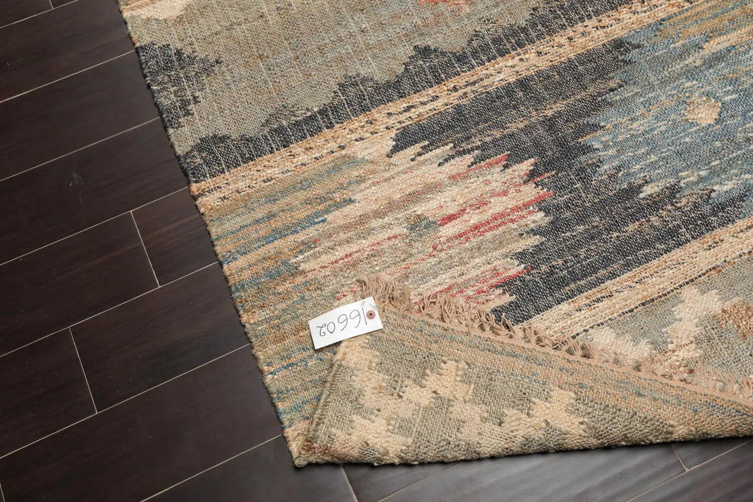 5'6''x7'3'' Hand Woven Natural Fiber Jute Southwestern Flatweave Kilim Area Rug-3