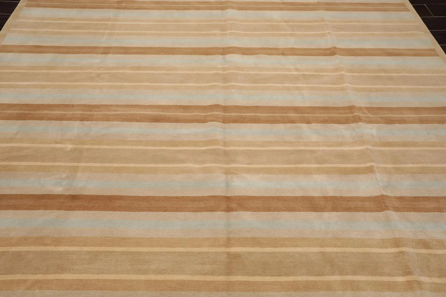 8'x 10' Hand Knotted Tibetan 100% Wool Stripes 150 KPSI Modern Area Rug Tan-3