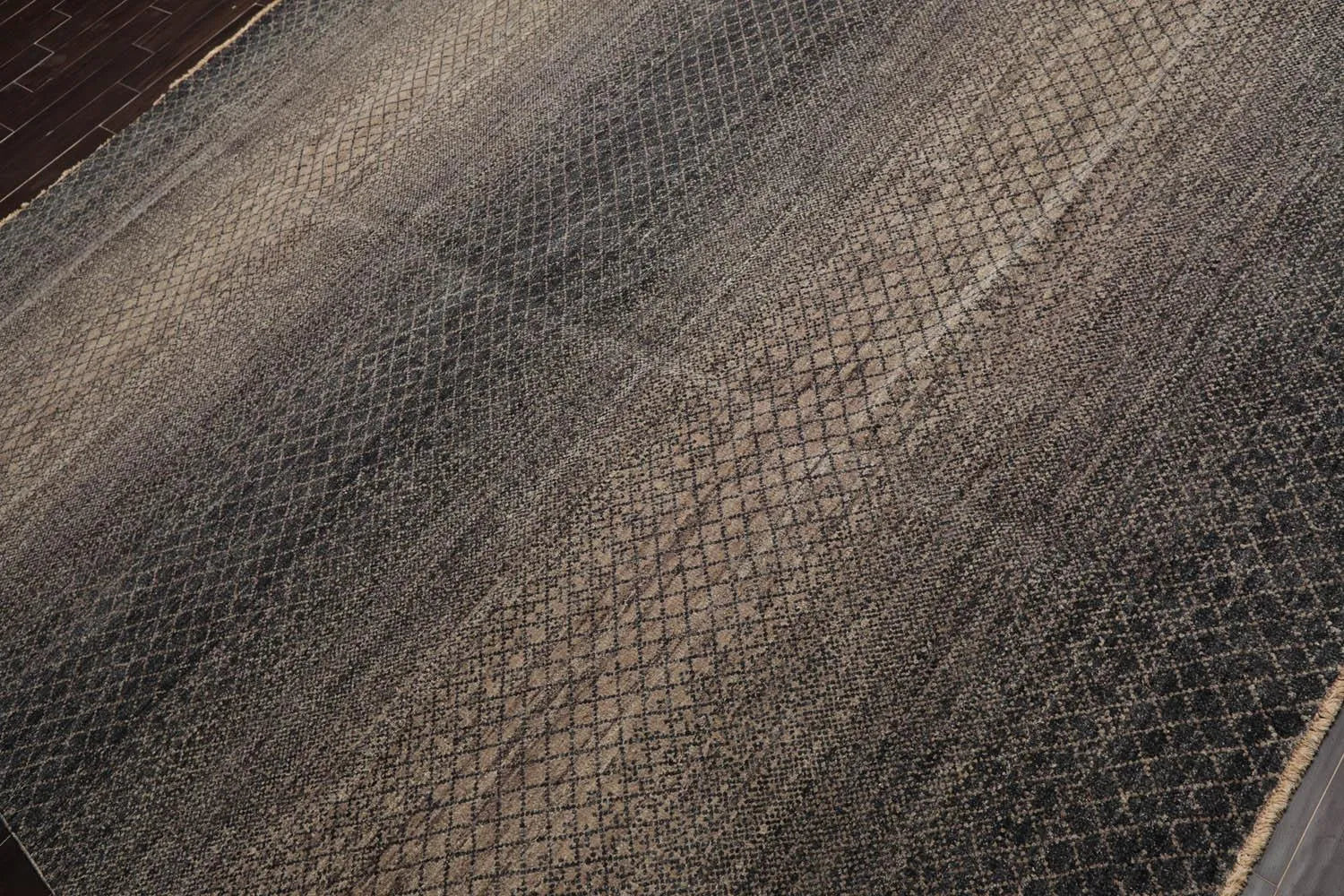 8' x 10' Hand Knotted 100% Wool Modern Oriental Area Rug Gray, Beige-3