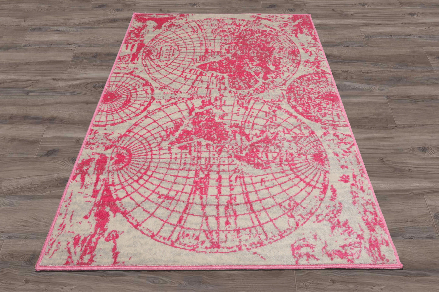 Multi Size Multi Color Machine Made Polypropylene Map Design Oriental Area Rug-3