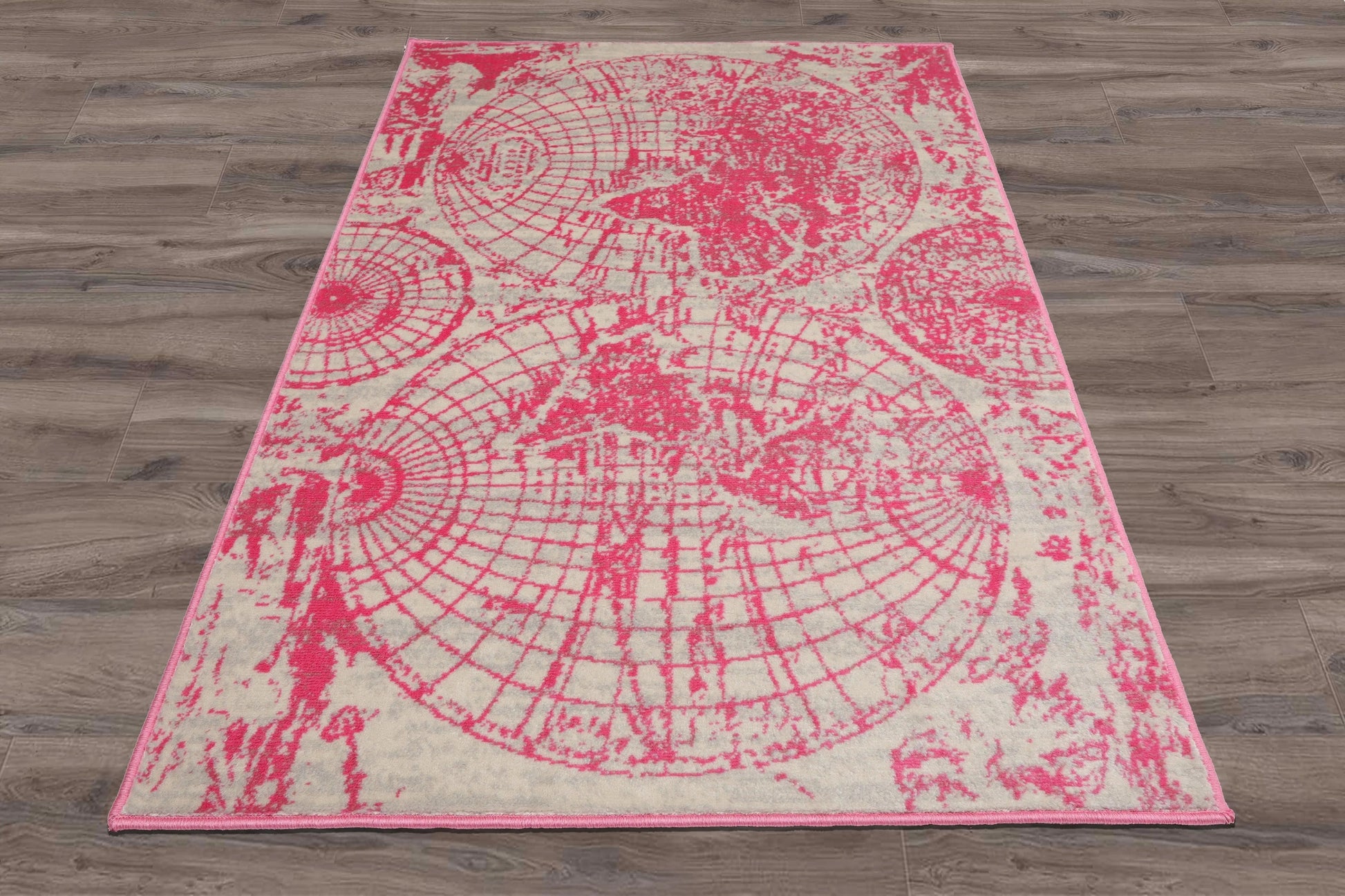 Multi Size Multi Color Machine Made Polypropylene Map Design Oriental Area Rug-3
