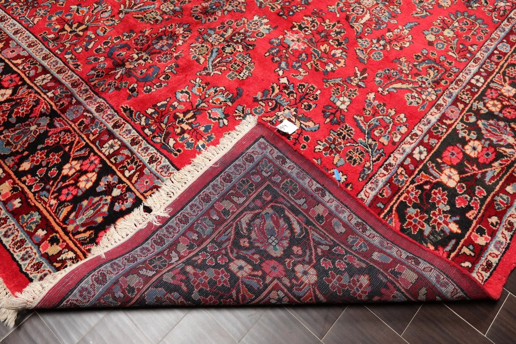 8'10''x16'3'' Oversize Coral Hand Knotted Traditional Heriz Medallion Wool Oriental Area Rug-4