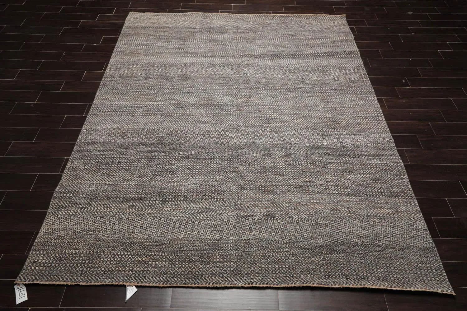 8' x 10' Hand Knotted 100% Wool Modern Oriental Area Rug Ivory, Gray, Brown-2