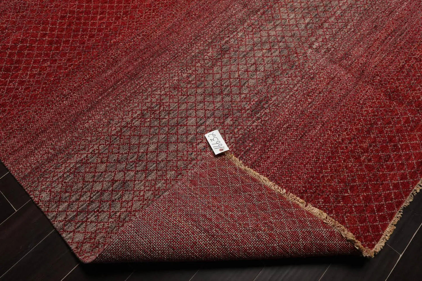 8' x 10' Hand Knotted 100% Wool Modern Oriental Area Rug Red, Gray, Beige-4
