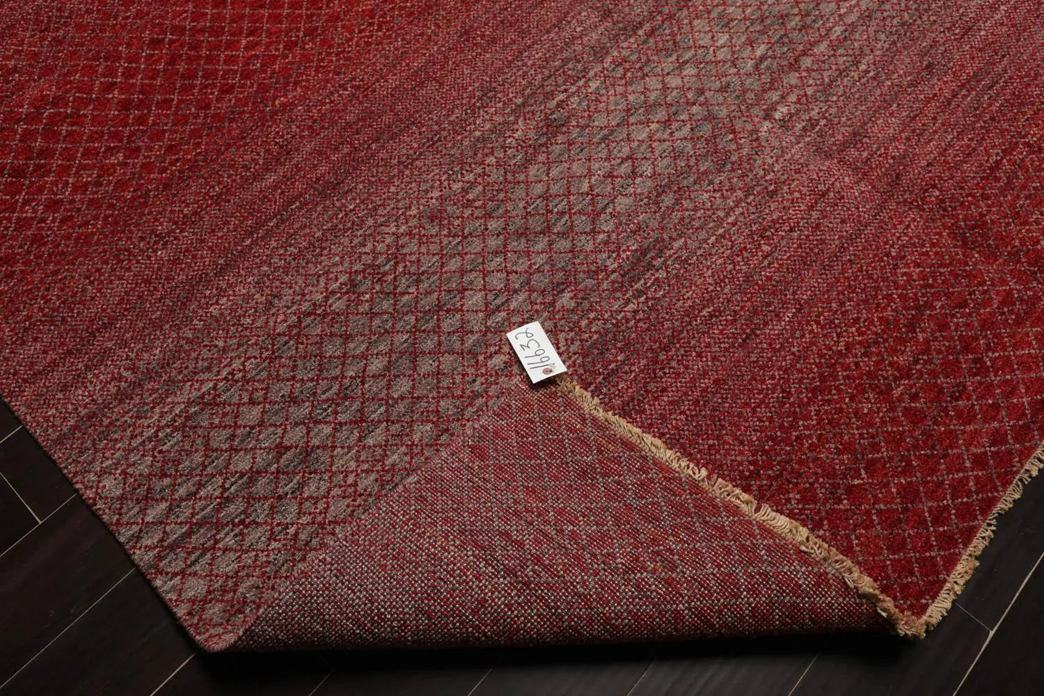8' x 10' Hand Knotted 100% Wool Modern Oriental Area Rug Red, Gray, Beige-4