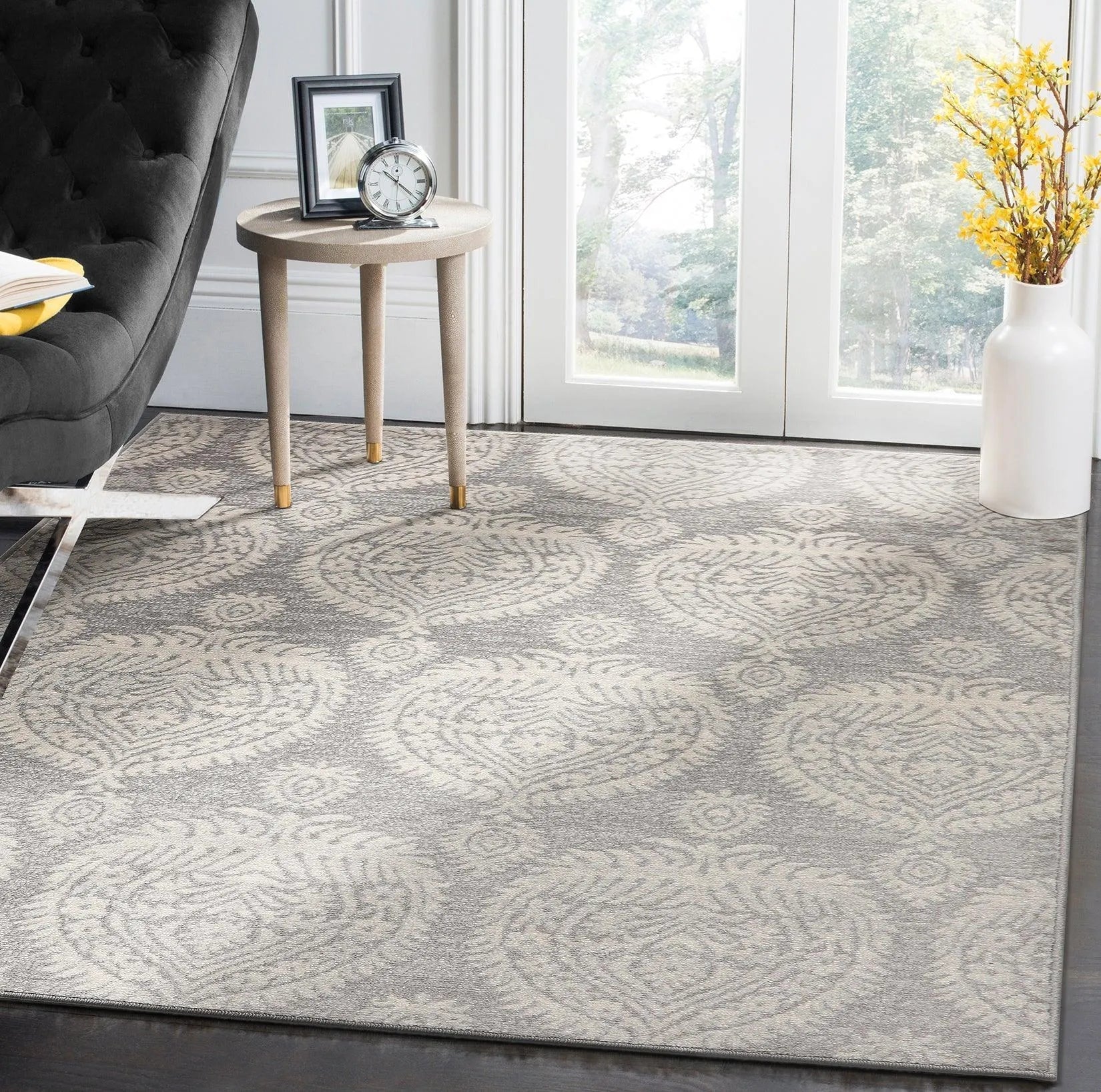 Multi Size Beige, Gray Machine Made Polypropylene Turkish Gabi Traditional Oriental Area Rug-5