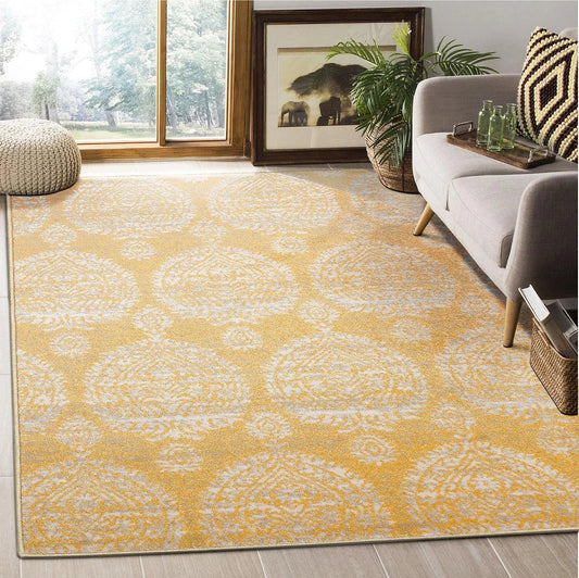 Multi Size Beige, Gray Machine Made Polypropylene Turkish Gabi Traditional Oriental Area Rug-0