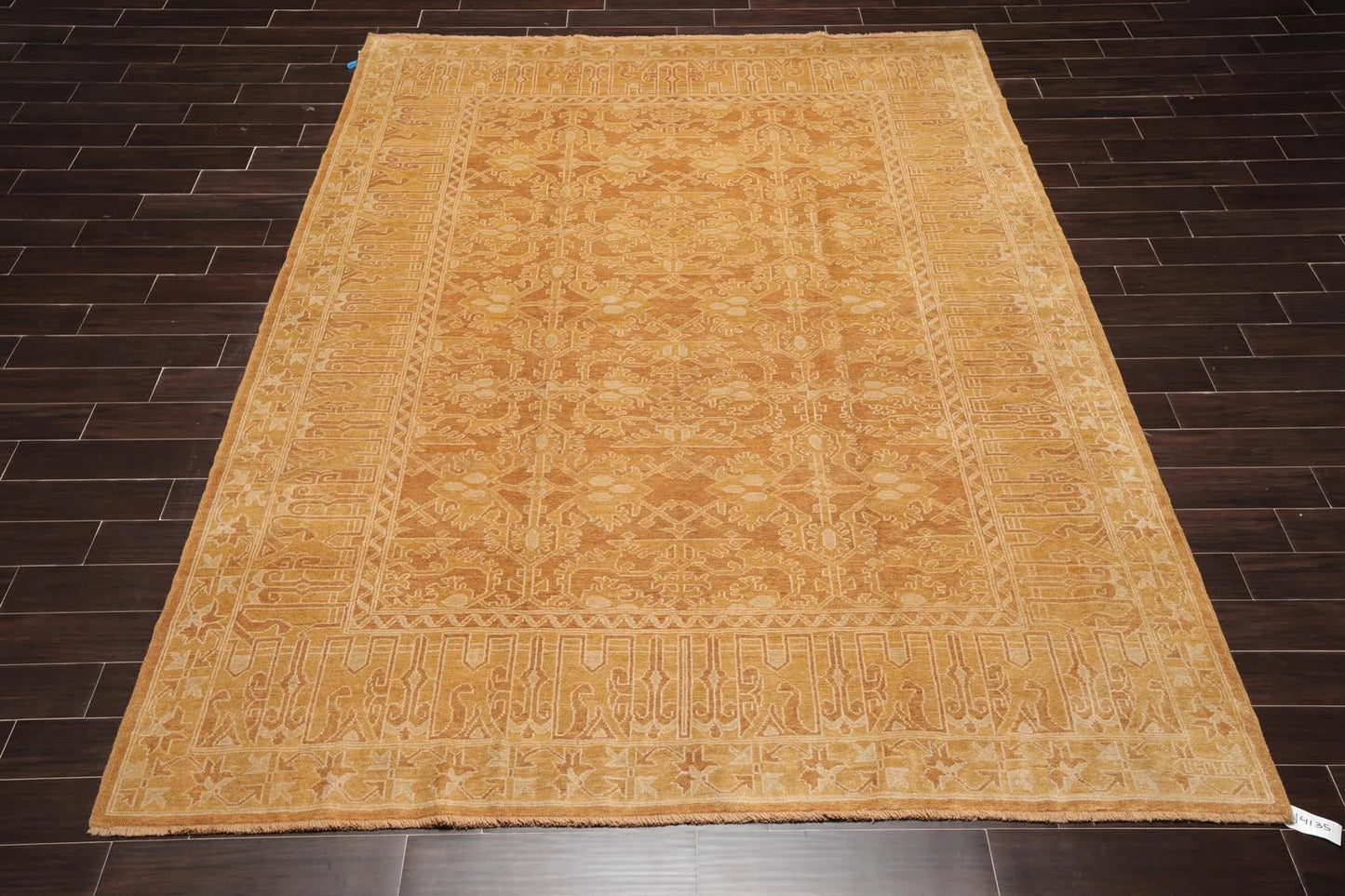 8'3'' x 11'3'' Wool Foundation Hand Knotted Wool Rare Egyptian Area Rug Brown-2