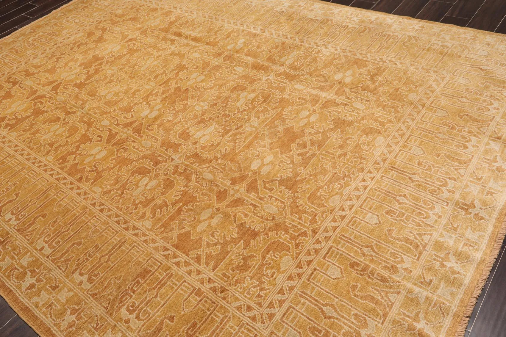8'3'' x 11'3'' Wool Foundation Hand Knotted Wool Rare Egyptian Area Rug Brown-3