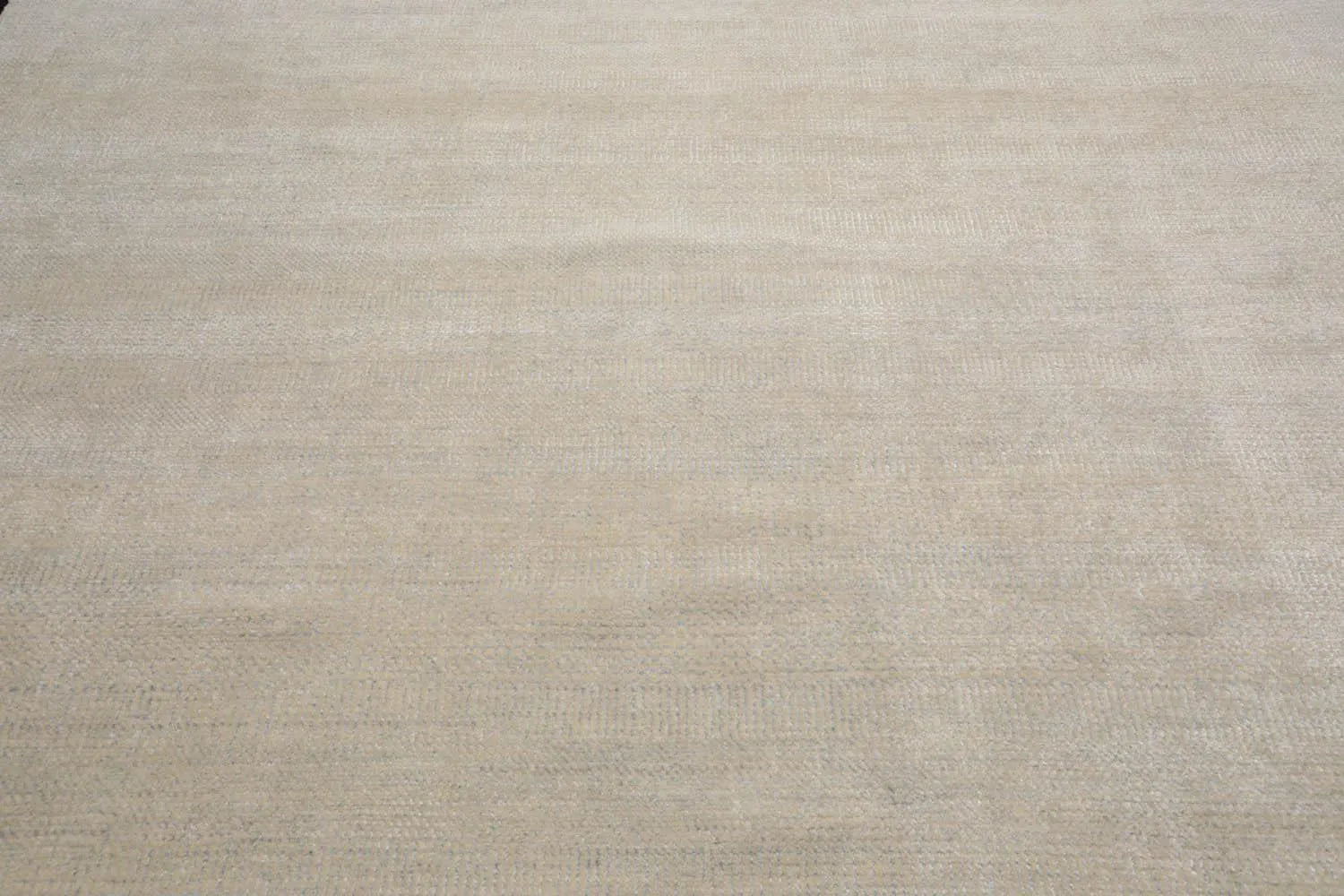 Multi Sizes Beige Hand Knotted Wool and Silk Modern Oriental Area Rug-3