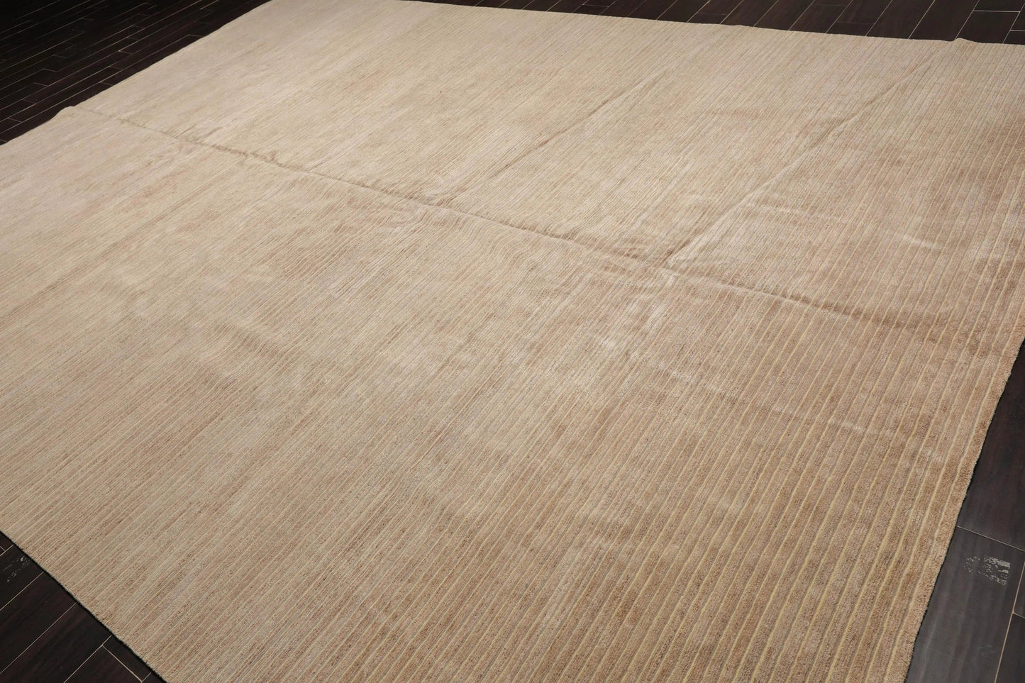 10'x14' Boho Bespoke Designer Hand Knotted High End Tibetan Area Rug Beige-3