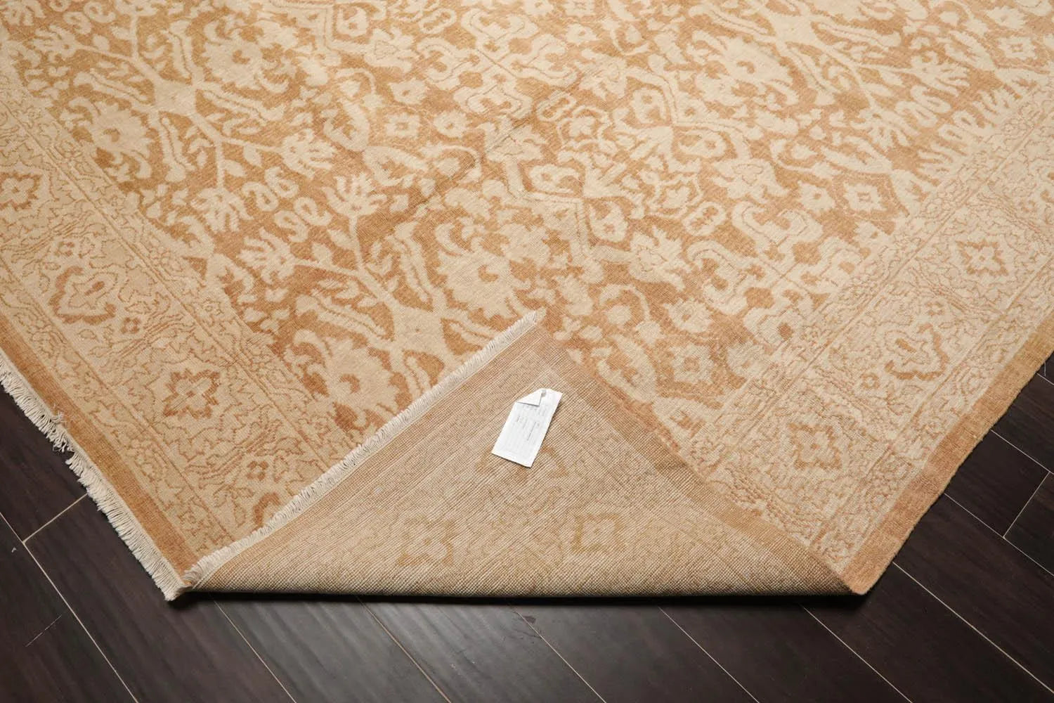 10'x14' Beige Hand Knotted Transitional Antique Reproduction Tibetan 100% Wool Oriental Area Rug-3